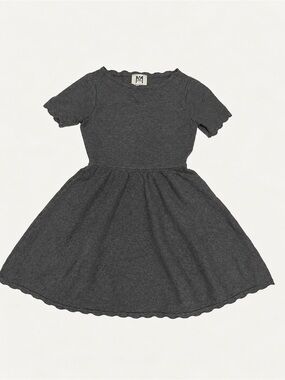 Milly Charcoal Gray Knit Fit-and-Flare Dress